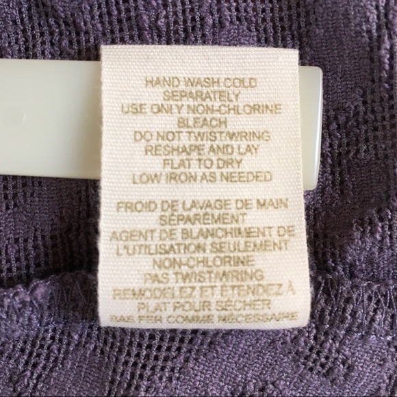 Free People Top Mauve Purple Sleeveless Lace Size S Stretch Fit & Flare Boho - Picture 11 of 11